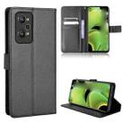 For OPPO Realme GT Neo 3T/GT Neo2/GT2 Diamond Texture Leather Phone Case(Black) - 1