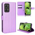 For OPPO Realme GT Neo 3T/GT Neo2/GT2 Diamond Texture Leather Phone Case(Purple) - 1