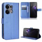 For OPPO Reno8 Diamond Texture Leather Phone Case(Blue) - 1