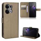 For OPPO Reno8 Pro+ Diamond Texture Leather Phone Case(Brown) - 1