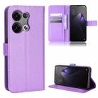 For OPPO Reno8 Pro+ Diamond Texture Leather Phone Case(Purple) - 1