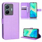 For vivo S15e Diamond Texture Leather Phone Case(Purple) - 1