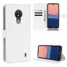 For Nokia C21 Diamond Texture Leather Phone Case(White) - 1