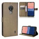 For Nokia C21 Diamond Texture Leather Phone Case(Brown) - 1