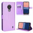 For Nokia C21 Diamond Texture Leather Phone Case(Purple) - 1