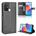For ZTE Blade A52 Diamond Texture Leather Phone Case(Black) - 1