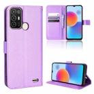 For ZTE Blade A52 Diamond Texture Leather Phone Case(Purple) - 1