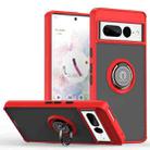 For Google Pixel 7 Pro Q Shadow 1 Series TPU + PC Phone Case with Ring(Red) - 1