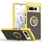 For Google Pixel 7 Pro Q Shadow 1 Series TPU + PC Phone Case with Ring(Yellow) - 1