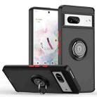 For Google Pixel 7 Q Shadow 1 Series TPU + PC Phone Case with Ring(Black+Red) - 1