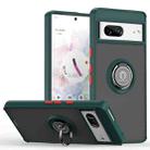 For Google Pixel 7 Q Shadow 1 Series TPU + PC Phone Case with Ring(Dark Green) - 1