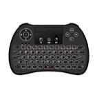 H9 2.4GHz Mini Wireless Air Mouse QWERTY Keyboard with White Backlight & Touchpad for PC, TV(Black) - 1