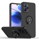 For OPPO Realme C35 Q Shadow 1 Series TPU + PC Phone Case with Ring(Black+Red) - 1