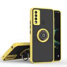 For TCL 20 XE Q Shadow 1 Series TPU + PC Phone Case with Ring(Yellow) - 1