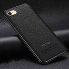 Pasted Leather Litchi Texture TPU Phone Case For iPhone SE 2022 / SE 2020 / 8 / 7(Black) - 1