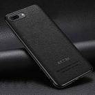 Pasted Leather Litchi Texture TPU Phone Case For iPhone 8 Plus / 7 Plus(Black) - 1