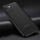 Pasted Leather Litchi Texture TPU Phone Case For iPhone 13(Black) - 1