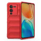 For vivo S15 Pro 5G Magic Shield TPU + Flannel Phone Case(Red) - 1