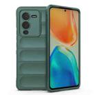 For vivo S15 Pro 5G Magic Shield TPU + Flannel Phone Case(Dark Green) - 1