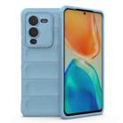 For vivo S15 Pro 5G Magic Shield TPU + Flannel Phone Case(Light Blue) - 1