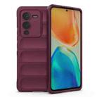 For vivo S15 Pro 5G Magic Shield TPU + Flannel Phone Case(Wine Red) - 1