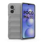 For Xiaomi Poco M4 5G Magic Shield TPU + Flannel Phone Case(Grey) - 1