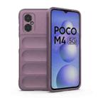 For Xiaomi Poco M4 5G Magic Shield TPU + Flannel Phone Case(Purple) - 1