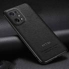 For OPPO Find X5 Pasted Leather Litchi Texture TPU Phone Case(Black) - 1