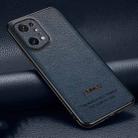 For OPPO Find X5 Pro Pasted Leather Litchi Texture TPU Phone Case(Royal Blue) - 1