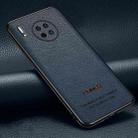 For Huawei Mate 30 Pasted Leather Litchi Texture TPU Phone Case(Royal Blue) - 1