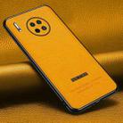 For Huawei Mate 30 Pasted Leather Litchi Texture TPU Phone Case(Khaki Yellow) - 1