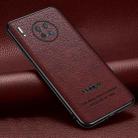 For Huawei Mate 30 Pro Pasted Leather Litchi Texture TPU Phone Case(Wine Red) - 1