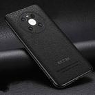 For Huawei Mate 40 Pasted Leather Litchi Texture TPU Phone Case(Black) - 1