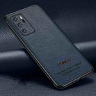 For Huawei P40 Pasted Leather Litchi Texture TPU Phone Case(Royal Blue) - 1