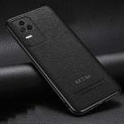 For Xiaomi Redmi K50 / K50 Pro Pasted Leather Litchi Texture TPU Phone Case(Black) - 1