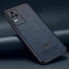 For Xiaomi Redmi K50 / K50 Pro Pasted Leather Litchi Texture TPU Phone Case(Royal Blue) - 1