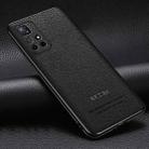 For Xiaomi Redmi Note 11 4G Foreign Pasted Leather Litchi Texture TPU Phone Case(Black) - 1