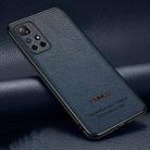 For Xiaomi Redmi Note 11 4G Foreign Pasted Leather Litchi Texture TPU Phone Case(Royal Blue) - 1