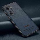For Honor 60 Pasted Leather Litchi Texture TPU Phone Case(Royal Blue) - 1