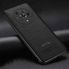 For Honor Magic4 Pasted Leather Litchi Texture TPU Phone Case(Black) - 1