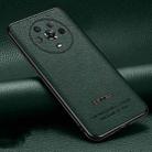 For Honor Magic4 Pasted Leather Litchi Texture TPU Phone Case(Dark Green) - 1