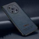 For Honor Magic4 Pro Pasted Leather Litchi Texture TPU Phone Case(Royal Blue) - 1