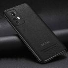 For Xiaomi 12 Pro Pasted Leather Litchi Texture TPU Phone Case(Black) - 1