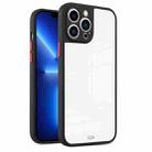 For iPhone 11 Pro Electroplated Button Two-color TPU Phone Case (Black) - 1
