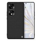 For Honor 70 Pro/70 Pro + NILLKIN 3D Textured Nylon Fiber TPU Phone Case(Black) - 1