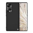 For Honor 70 NILLKIN 3D Textured Nylon Fiber TPU Phone Case(Black) - 1