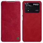 For Xiaomi Poco M4 Pro NILLKIN QIN Series Crazy Horse Texture Leather Phone Case(Red) - 1