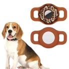 Donut Pet Collar Anti-scratch Shockproof Silicone Cover For AirTag(Brown) - 1