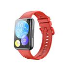 For Huawei Watch Fit 2 Solid Color Silicone Watch Band(Red) - 1