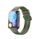 For Huawei Watch Fit 2 Solid Color Silicone Watch Band(Green) - 1
